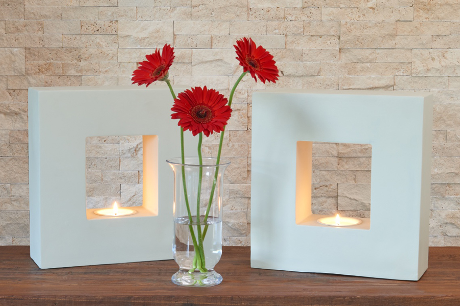 Frame style product with candles