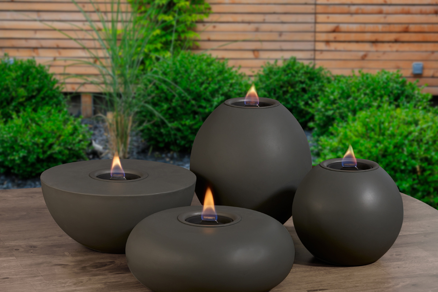 Dark grey color in a backyard